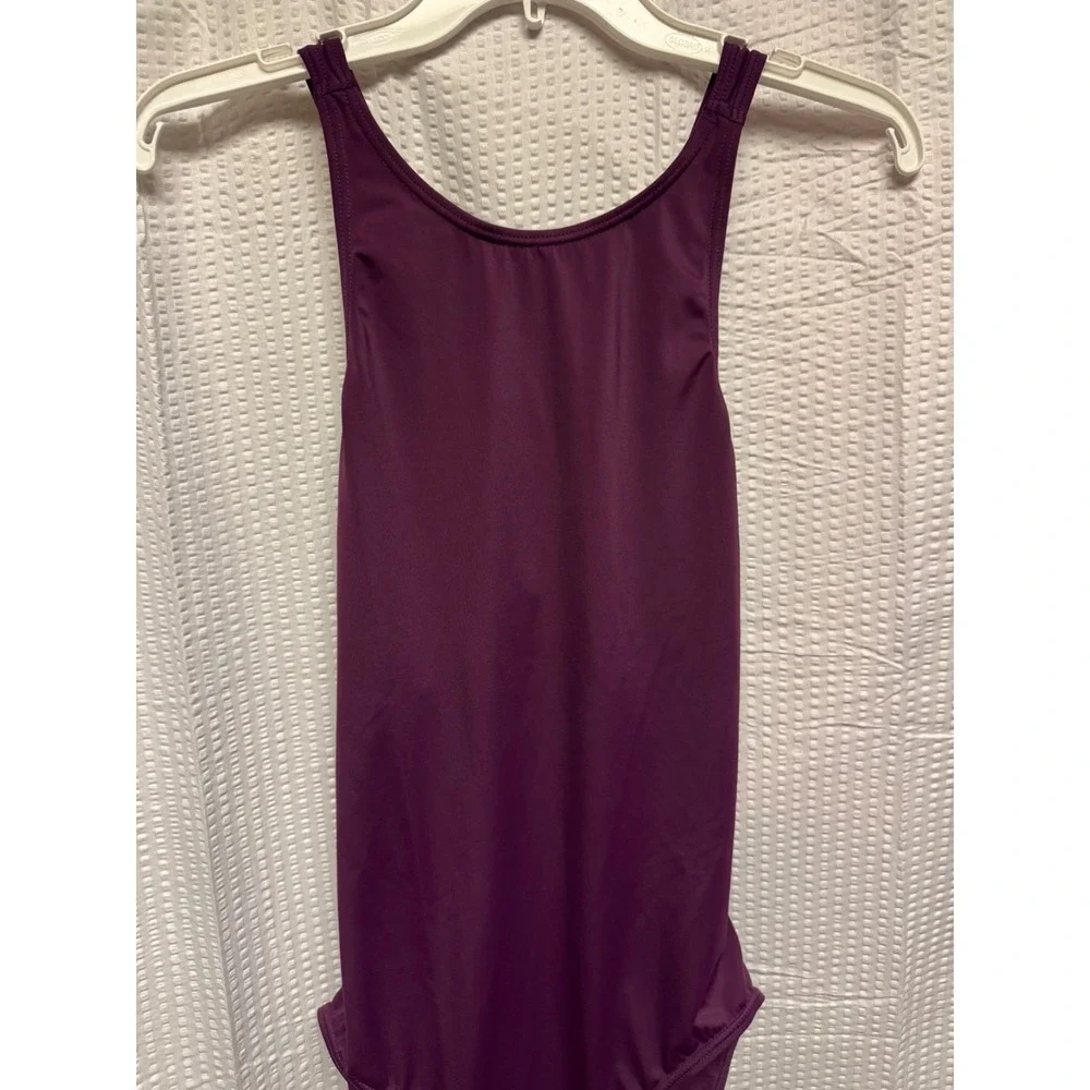 Balera Women's Athletic Racer Back One-Piece Purple Swimsuit SZ Large